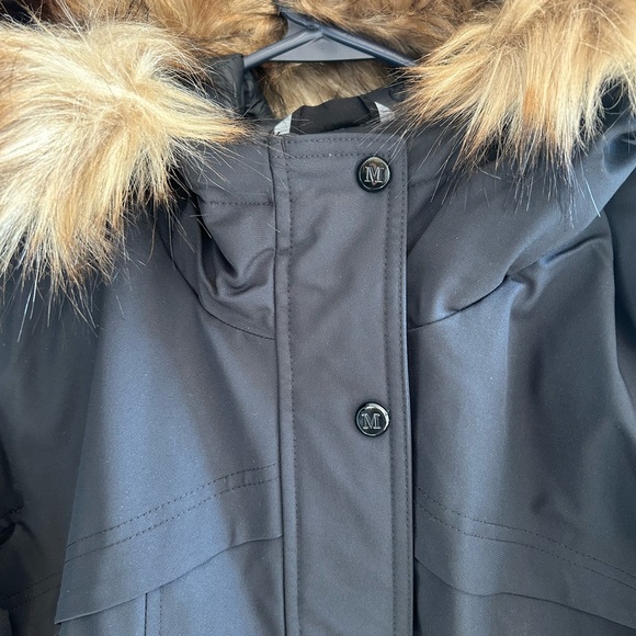 Martha Stewart Black Parka with Faux Fur Hood - Picture 3 of 7